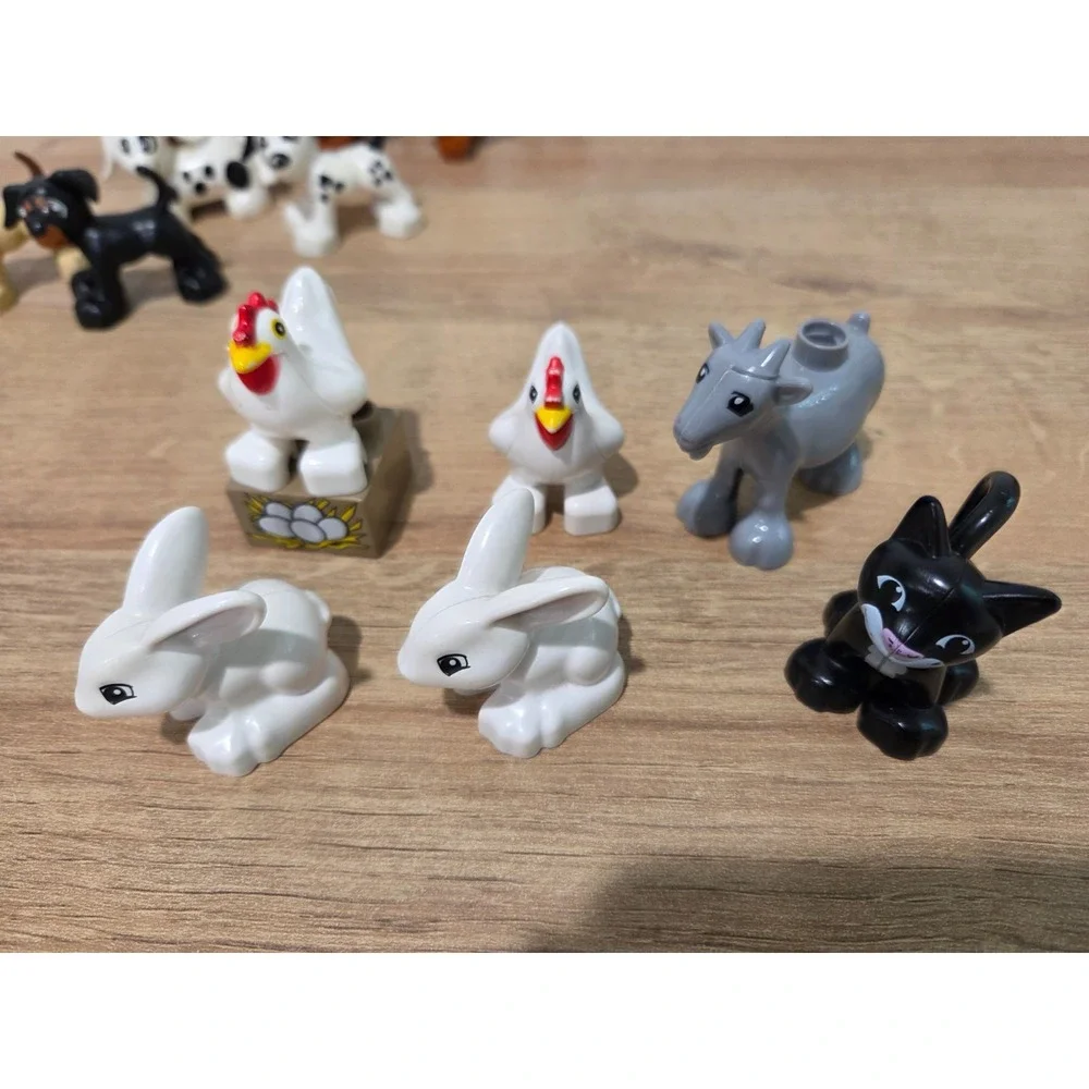 Lego Duplo Set Lot Farm Animal Figures Horse Dog Family Chicken Rabbit Goat Cat